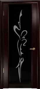 Спация-3 венге черный триплекс с рисунком ― Магазин дверей FinStroyGroup