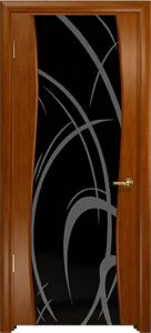 Вела анегри черный триплекс с рисунком ― Магазин дверей FinStroyGroup